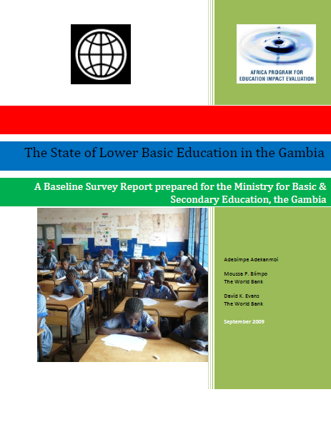 Baseline Survey: The State of Lower Basic Education in the Gambia (2009)